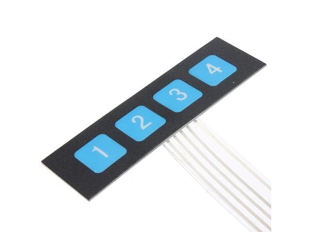 1*4 4 Key Matrix Membrane Switch Keypad Control Panel Extended Keyboard Super Slim