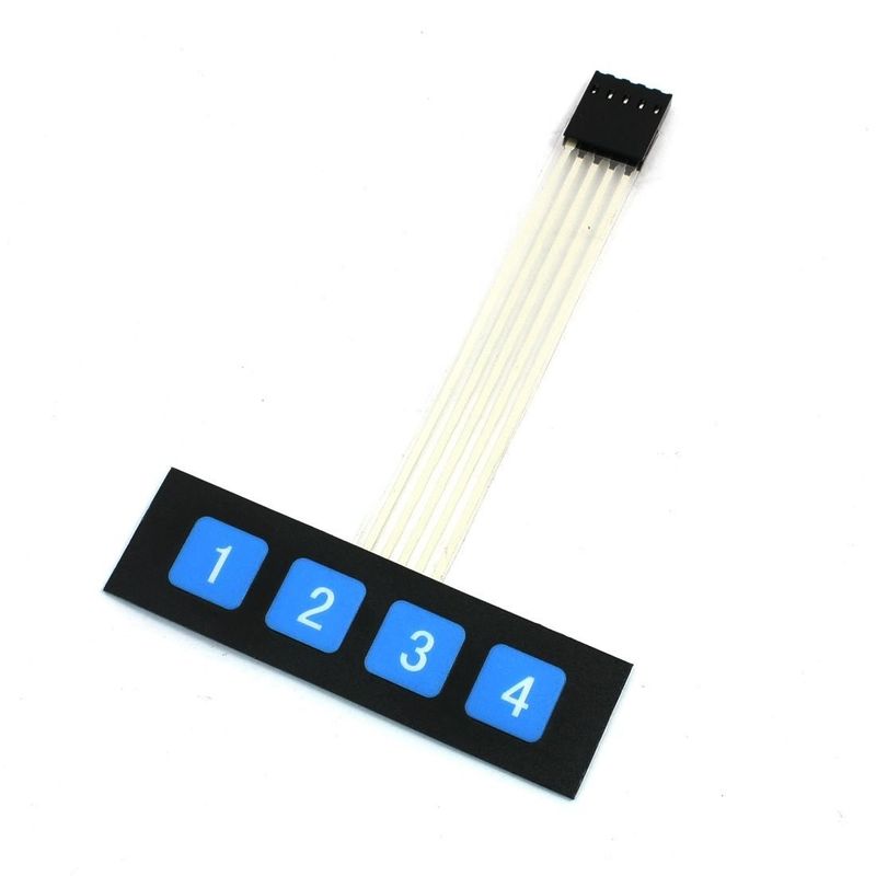 1*4 4 Key Matrix Membrane Switch Keypad Control Panel Extended Keyboard Super Slim