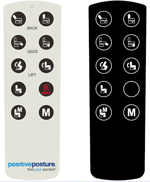 10 Buttons Membrane Control Panel Keypad for DVD Player , Black / White